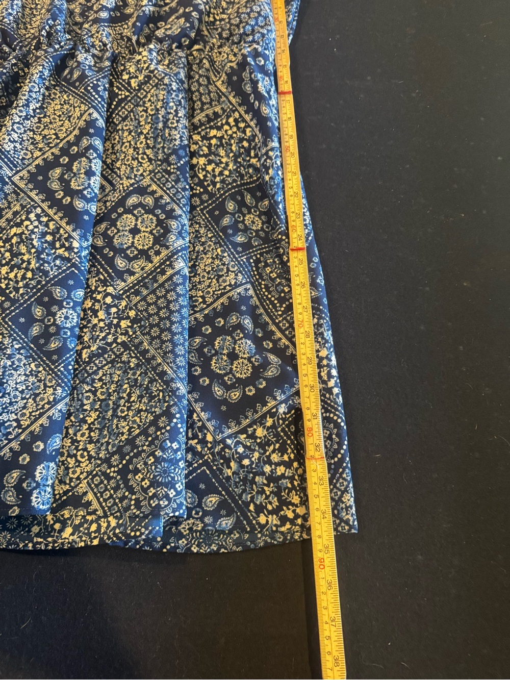 French Grey Blue Printed Midi Dress - Picture 3 of 10